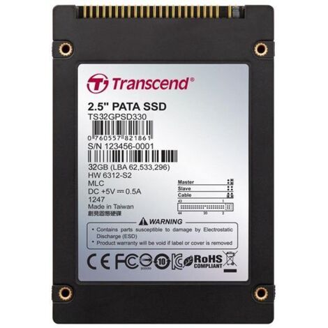Transcend SSD TS64GPSD330 64GB 2.5" Parallel ATA - Disco a stato solido interno