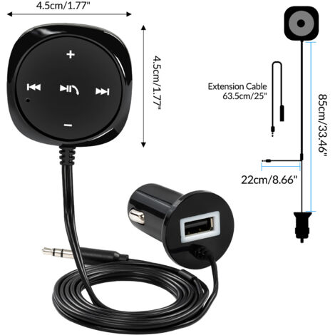 Transceptor Bluetooth digital USB, adaptador de audio HiFi de 3,5 mm AUX a RCA