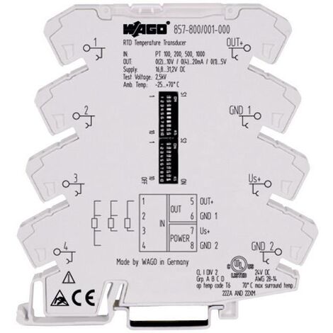 Transducteur thermométrique modulaire Wago 857-800 D24438