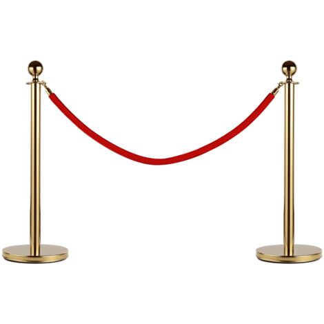 Transenne Eliminate Pallet di delimitazione Separacode con filo d'acciaio rosso Ф32 x 95CM Oro