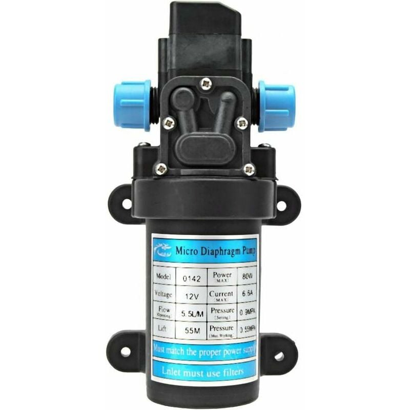 Transfer Portable Water Pump, dc 12V 80W Electric Micro Diaphragm High Pressure Electric Water Pump