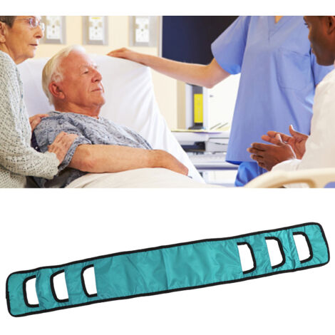 Transfergurt] Transfer- und Hebegurt für Senioren mit vergrößerter, atmungsaktiver Oberfläche und ergonomischem Griff, Nylonmaterial, Tragkraft 123 g, Grün, 1 Stück
