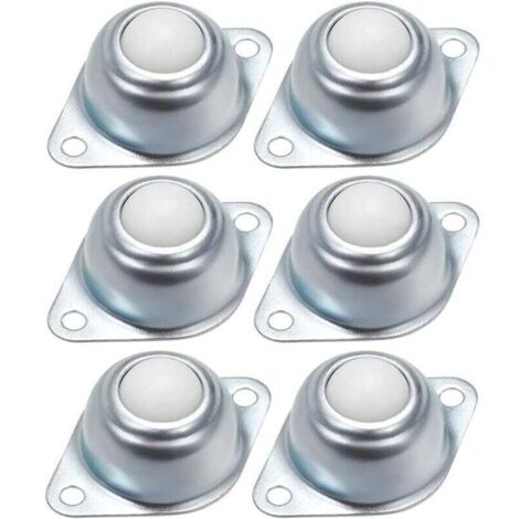 Transfert Billes roulettes pour Meubles roulettes Transfert Rouleaux pices de Transfert Billes Fer Galvanis avec Boules en Nylon pour Transmission Meubles Fauteuil Roulant 6 Pices