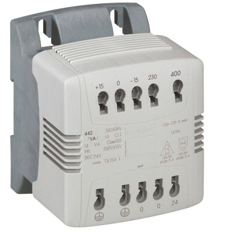 Transformateur mono 230/400 24V 63VA Legrand 044202