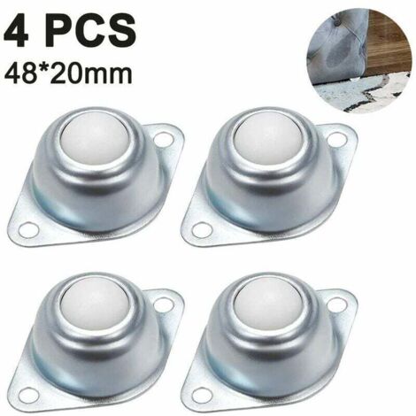 Transforma tus muebles en objetos móviles con estas 4 ruedas de bola de nailon: ideales para carros de equipaje, muebles y estanterías.