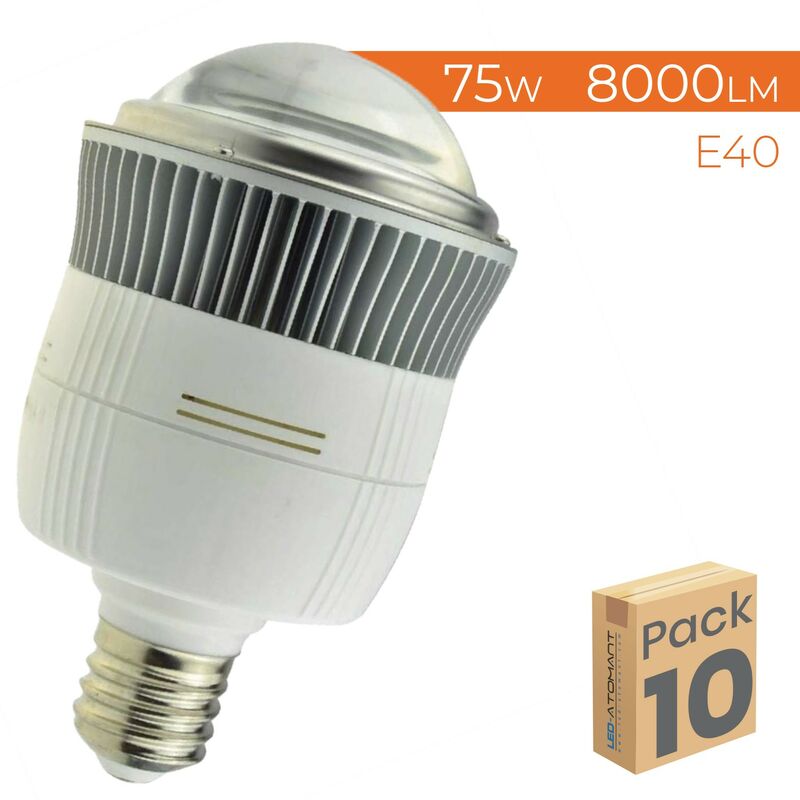 

Bombilla LED E40 75W 8000LM Campana Industrial | Blanco Frío 6500K - Pack 10 Uds. - Blanco Frío 6500K