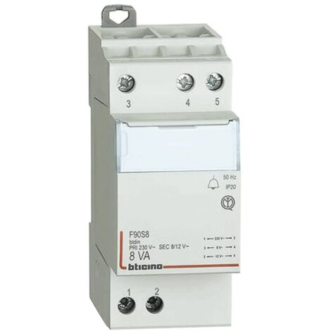 Transformador Bticino para timbres 230V/12V F90S8