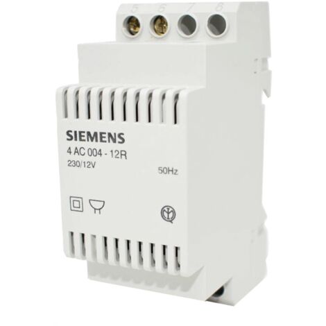Transformador con Ronzatore Siemens 230/12VAC 4VA DIN 4AC00412R