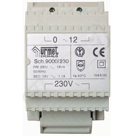 Transformador de 12 V CA, URMET, Ref. 9000/230