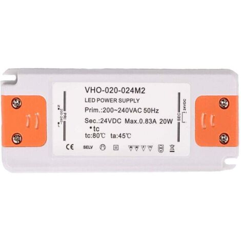 Transformador de alimentación LED - 20W, 12V CC, 1.67A - Voltaje constante para tiras LED y bombillas LED G4, MR11, MR16 9A33YBL6VB4