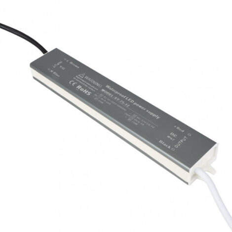 Transformador estanco 75w 12v ip68 2x4x24 cm