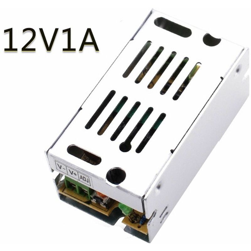 

Transformador-Fuente de Alimentacion/Alimentador AC a DC de 220 a 12v 1 Amperios- 12W