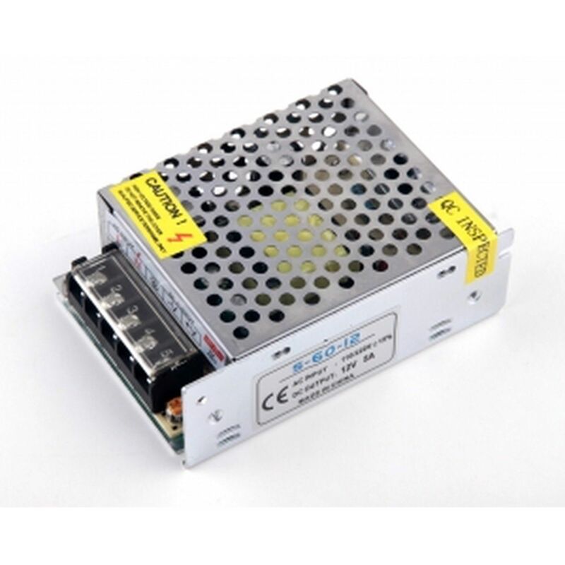 

Transformador-Fuente de Alimentacion/Alimentador AC a DC de 220 a 12v 5 Amperios- 60W
