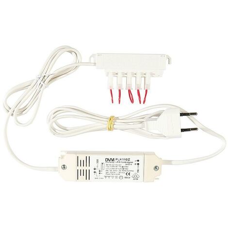transformador led 1-9w acodado 350ma 220-240v (intensidad constante) c/cable red y regleta.