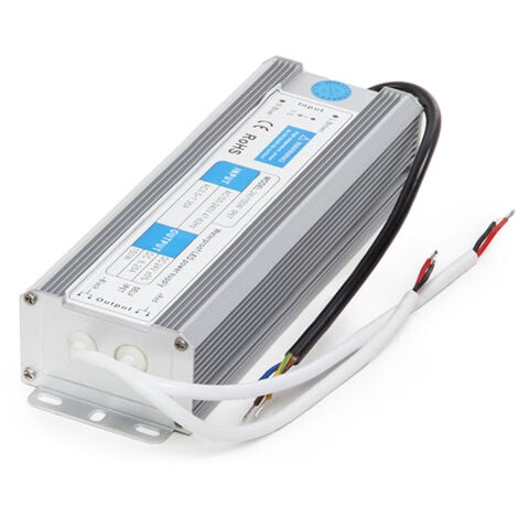 Transformador de corriente para luces LED (24V DC), Potencia 100W, Acero y  Aluminio