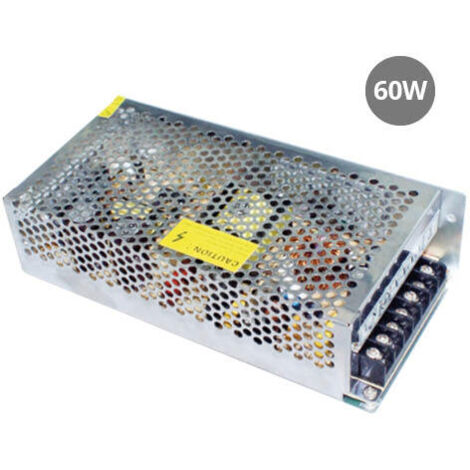 Transformador para tiras de LED 60 Watios