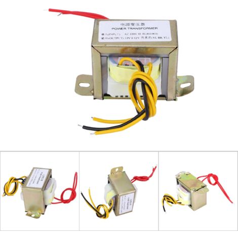Transformateur 12V 30W, Entrée AC 220V, Sortie Double AC 12V pour Amplificateur Audio 2.1, Alimentation Haute Fidélité