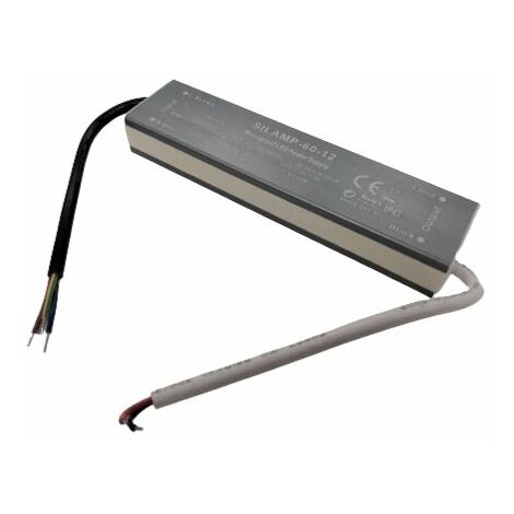 Transformateur 220V 12V 60W DC 5A IP67 - SILUMEN