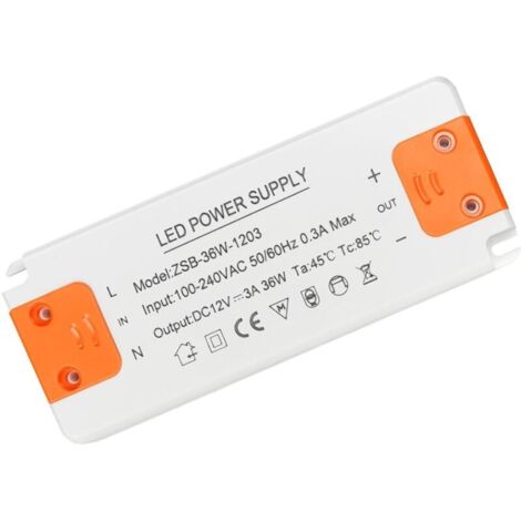 Transformateur 220V 12V - Gonew21 Transformateur Led Driver, 36W 3A Alimentation Transfo 230V, Sans Scintillement, Sans Bruit, pour Lampes HalogèNes