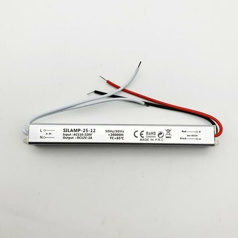 Transformateur 220V 12V IP44 25W DC 2A - SILAMP