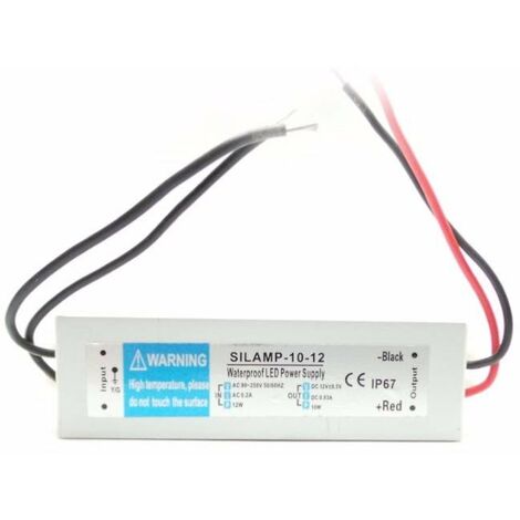 Transformateur 220V 12V IP67 10W DC 0.83A - SILUMEN