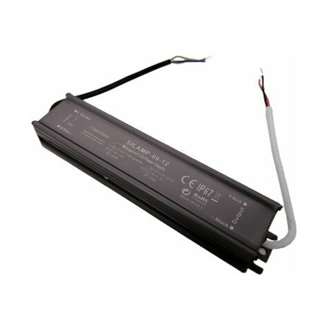 Transformateur 220V 12V IP67 80W DC 6.7A - SILUMEN