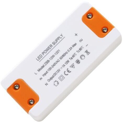 Transformateur 220V 12V LED 12W, LED Driver alimentation 12v 12w 1A, led driver 12v, convertisseur 220v 12v, Convertisseur De Tension AC à DC Adaptateur Transfo Constante pour G4, GU5.3, MR11, MR16