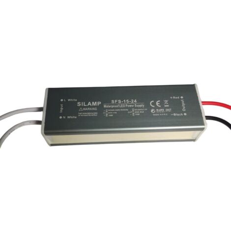 Transformateur 220V 24V IP67 15W DC 0.6A - SILUMEN