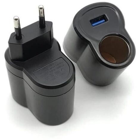 Transformateur 220V à 12V Allume Cigare et USB, AC à DC Adaptateur Converter Convertisseurs électriques pour auto 12V/500mA