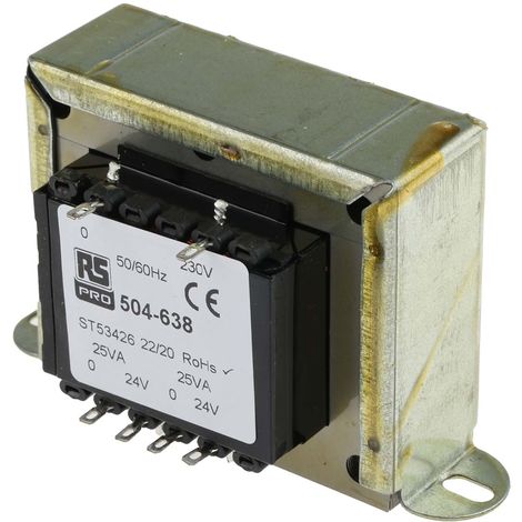 Transformateur pour circuit imprimé RS PRO, 2 x 6V c.a., 115 → 230V c.a.,  6VA, 2 sorties