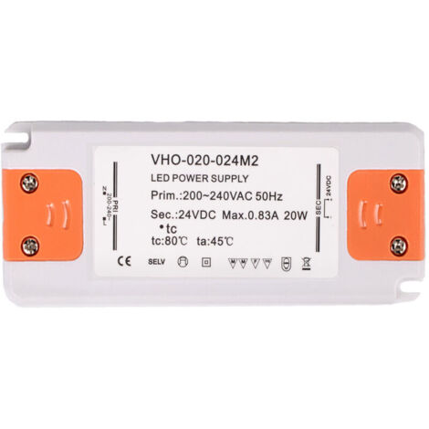Transformateur d'alimentation LED - 20W, 12V DC, 1.67A - Tension constante pour les bandes LED et G4, MR11, MR16 Ampoules LED