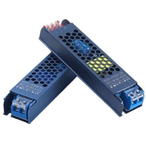 Transformateur d'alimentation pour bande lumineuse LED, AC100V-265V à DC12V, 60W, adapté aux bandes lumineuses LED