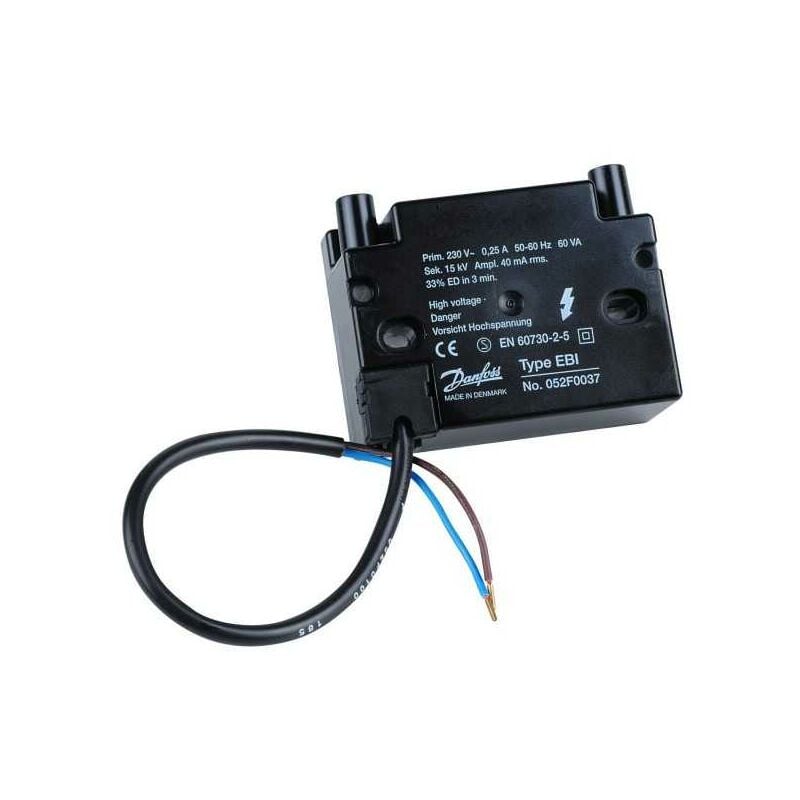 Transformateur d'allumage bruleur/chaudière fioul Danfoss ebi + câble