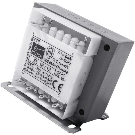 Transformateur de contrôle, d'isolement et de sécurité BLOCK EL 50/6 1 pc(s) D98073