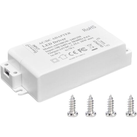 Transformateur de lumière LED 30W DC 24V 1.25A, alimentation à tension constante AC 100‑240V, accessoires d'éclairage pour bande LED