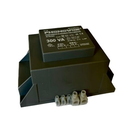 Transformateur de piscine 300VA 230/12V 50-60Hz. IP-00 Bloc d'alimentation TP30300 PHONOVOX
