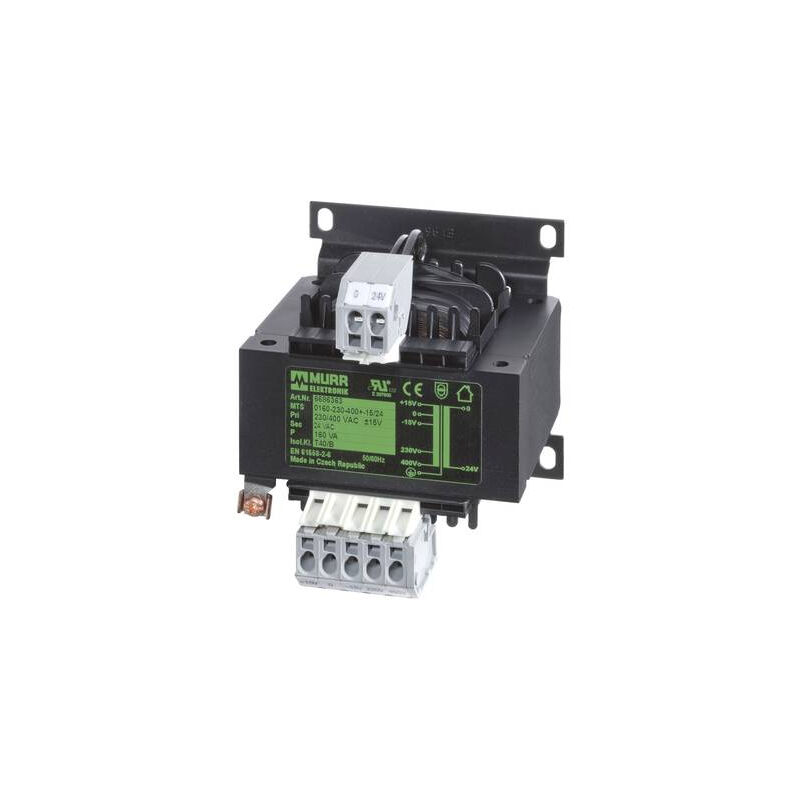 6686345 transformateur de sécurité 1 x 230 v, 400 v 1 x 24 v/ac 250 va - Murr Elektronik