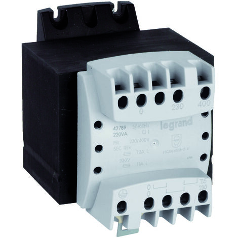 transformateur de séparation monophasé - 230/400 vers 2x115v - 63va