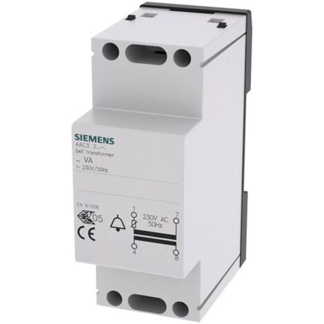 Transformateur de sonnette Siemens 4AC32081 8 V/AC, 12 V/AC 1 A S39009