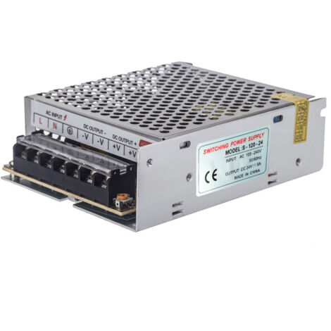 Transformateur de tension à découpage AC 100V～240V vers DC 24V 5A 120W pour bande LED