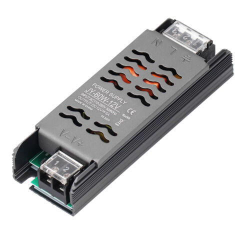 Transformateur de tension constante, pilote d'alimentation LED, DC 12V, 60W, pour projet d'ingénierie de bande lumineuse, entrée AC110-260V