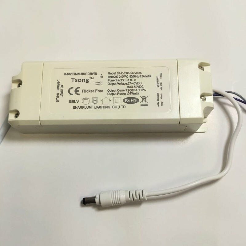 Transformateur Dimmable 0-10V & 27-40V 40W IP44 dc No Flicker Silamp