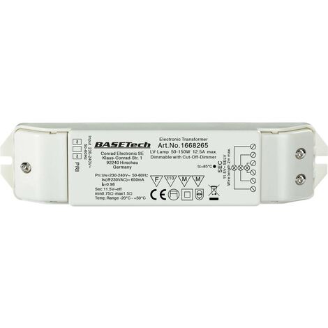 Transformateur Electronique 50-200W Pour ampoules halog/ènes 12v
