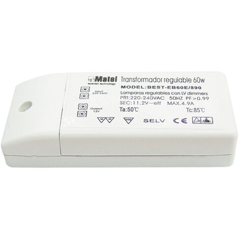 Transformateur électronique Matel 12v 60w