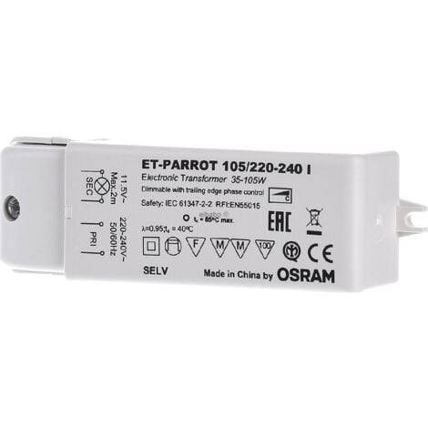 Ballast électronique pour lampes halogènes ET-PARROT 105/220-240 I Osram