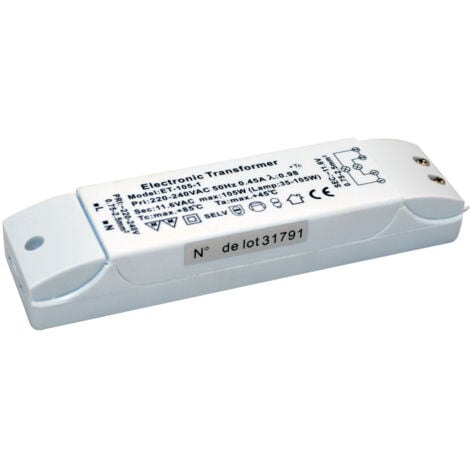 Transformateur électronique pour luminaire halogène et LED 35 à 105W- TIBELEC