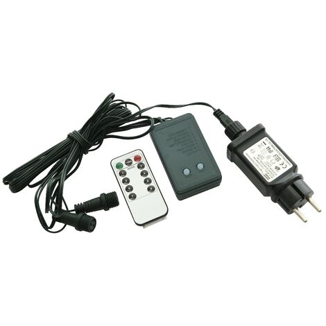 Transformateur extérieur 24W – Tension 12V – Intensité 2A – Résistant aux intempéries – Télécommande 5m avec 8 effets clignotants – Kaemingk Bv