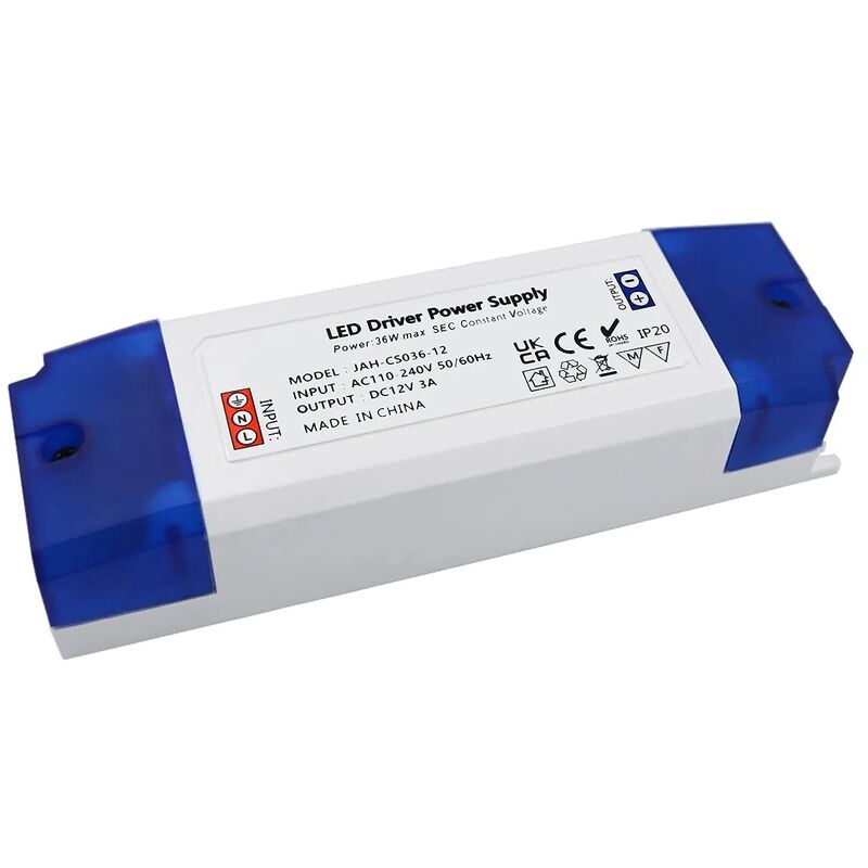 Memkey - Transformateur led 12 V,Transformateur led 230 v à 12 V,pilote de transformateur led 0-36 W,alimentation à tension constante pour éclairage