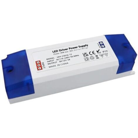 Transformateur LED 12 V,Transformateur LED 230 V à 12 V,pilote de transformateur LED 0-36 W,alimentation à tension constante pour éclairage sous armoire,affichage LED à bande,Ampoules LED MR16 MR11 G4