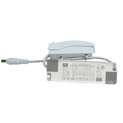 Transformateur LED 1700mA 60W Repiquable Flicker Free EagleRise LS-60-1700 LA EXC